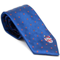 RCVS silk-faced polyester tie, french navy