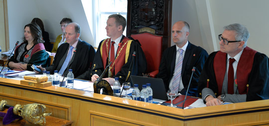 From left: Amanda Boag, Gordon Hockey, Stuart Reid, Nick Stace and Bradley Viner