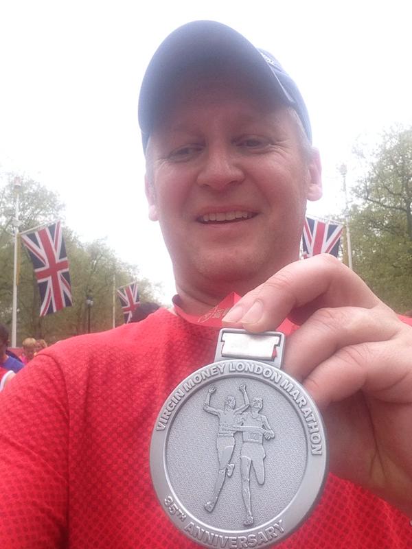 President Stuart Reid completes Virgin Money London Marathon