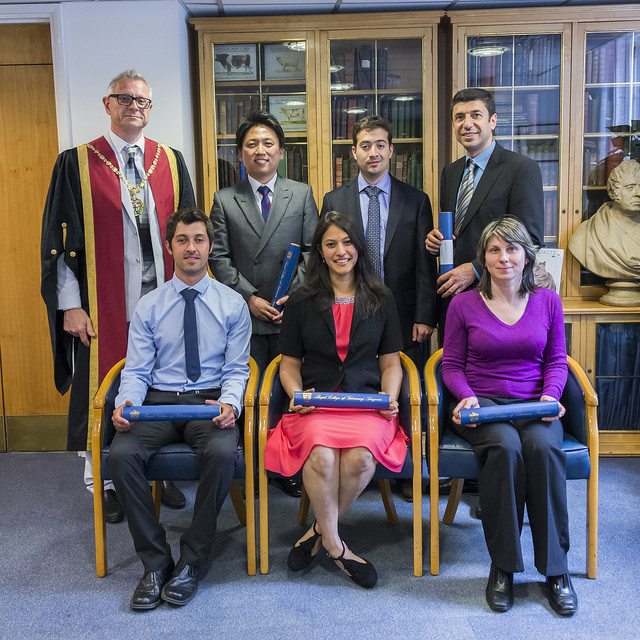 Dr Bradley Viner with the successful statutory membership examination candidates 2015 