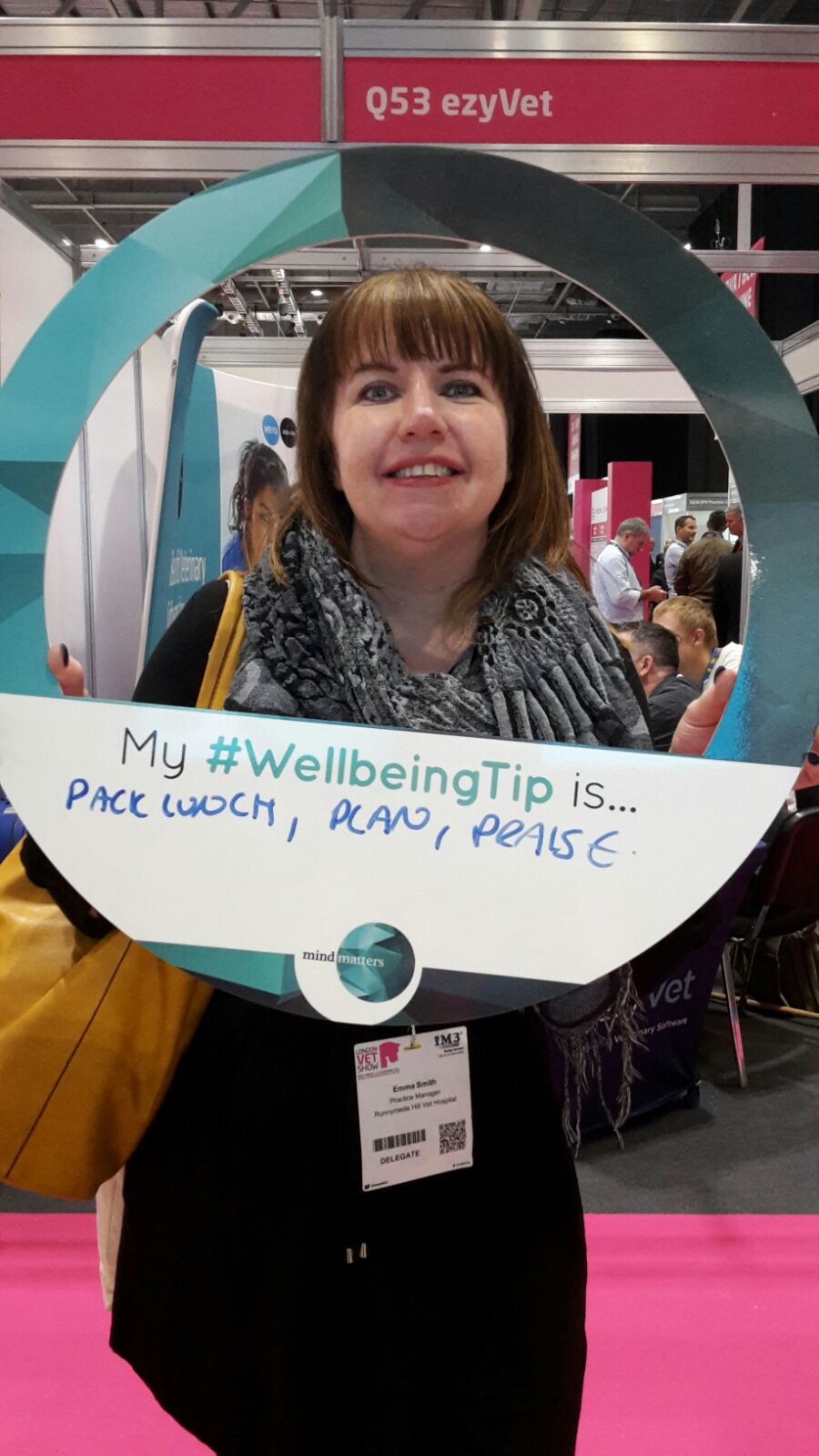 Emma Jones with her wellbeing tip 