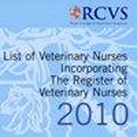 RCVS List/Register of Veterinary Nurses to be re-issued