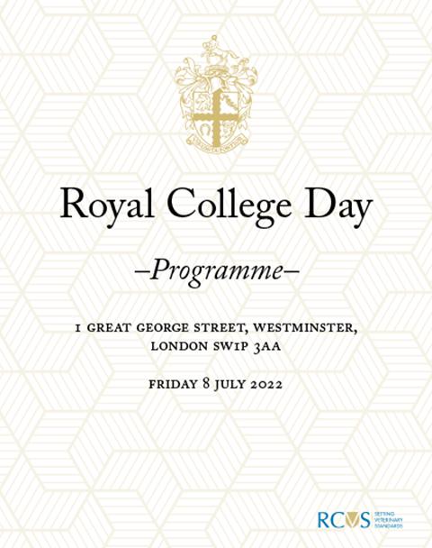 Front cover of the Royal College Day 2022 Programme 