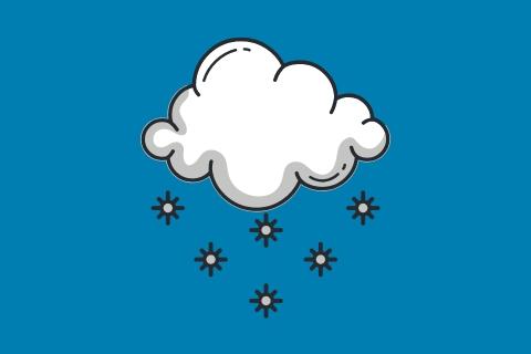 Blue background with snow cloud