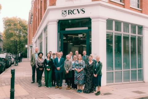 New branding on the front on the RCVS building in London