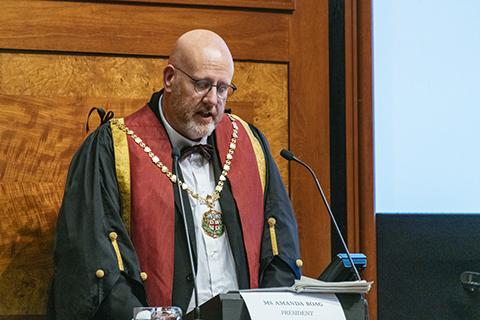 Niall Connell speaking at Royal College Day 2019