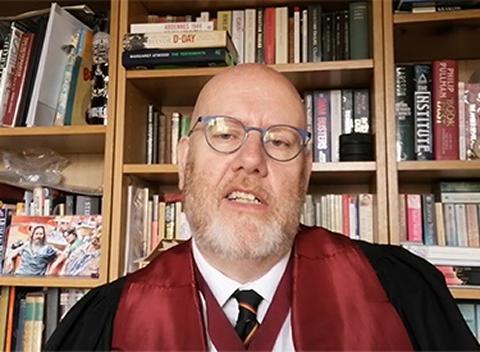 Outgoing RCVS President Niall Connell delivers his speech at Royal College Day 2020