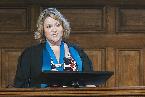 Belinda Andrews-Jones delivering her address as new VN Council Chair at Royal College Day 2023