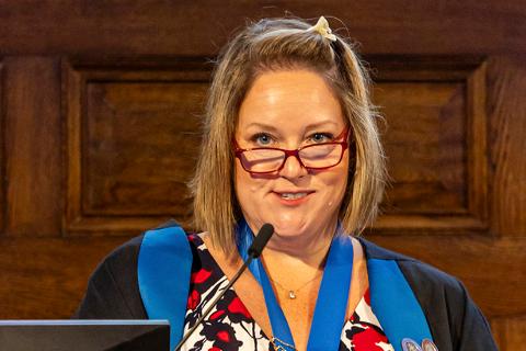 Chair of RCVS VN Council Belinda Andrews-Jones speaking at Royal College Day 2025