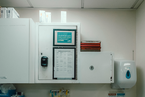 Controlled medicines cabinet in veterinary practice 