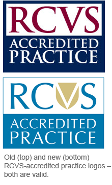 Old and new RCVS-accredited practice logos
