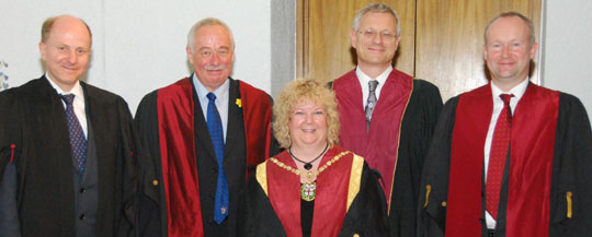 New RCVS Officer team (from left): Gordon Hockey, Jerry Davies, Jacqui Molyneux, Bradley Viner and Neil Smith