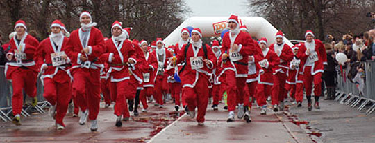 Sprinting Santas