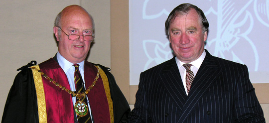 The late Lord Ballyedmond (right) with former RCVS President John Parker