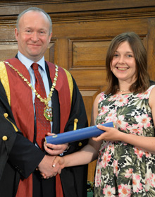 Stephanie Healey receiving her Diploma in Advanced Veterinary Nursing (Small Animal)