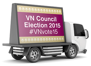 VN Council election ad van