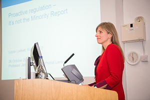 Lizzie speaking at McCall lecture