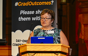 Professor Susan Dawson, Chair of the RCVS Education Committee, at the Graduate Outcomes pre-launch in October 2018 