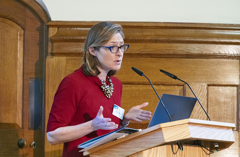 Dr Alexandra Pitman talking at the Mind Matters Research Symposium in September 2019 