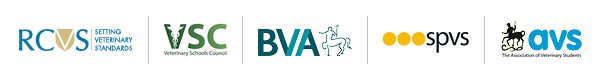 Logos for RCVS, VSC, BVA, SPVS and AVS