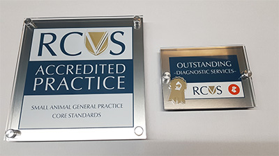Two PSS award plaques
