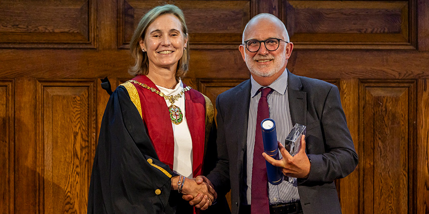 Linda Belton presenting the Honorary Associateship Award 2025