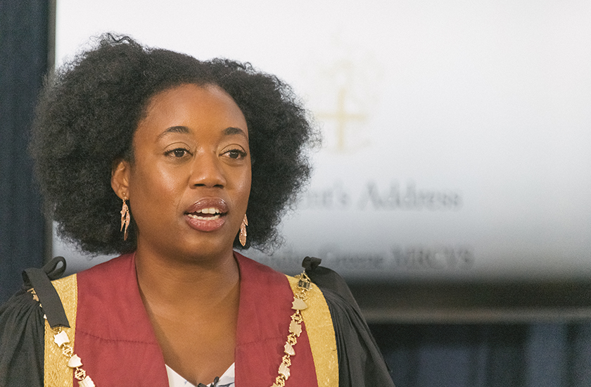 Mandisa Greene speaking at the RCVS AGM on 9 July 2021 