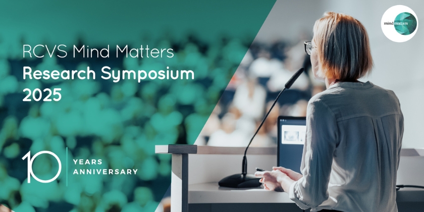 Woman presenting at lectern on left with MMI symposium 2025 branding text on left