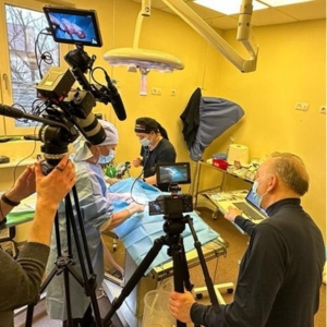Ursula Goetz carrying out surgery as part of her BradyCare charity
