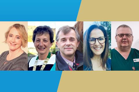 (l-r) Kate Richards, Melissa Donald, Richard Stephenson, Claire Roberts and Matthew Rendle