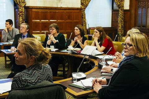 People talking at roundtable