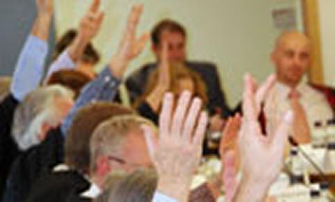 Voting during a Council meeting