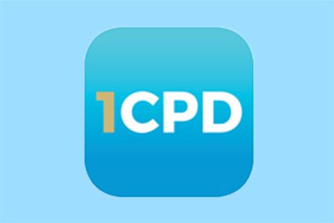 1CPD logo on blue square background