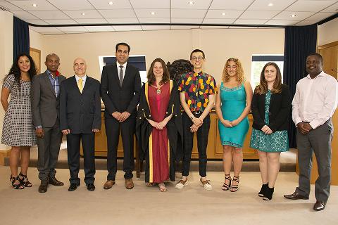 Stat Exam Ceremony attendees and RCVS President Amanda Boag