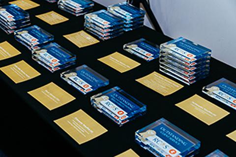 PSS Awards laid out on a table