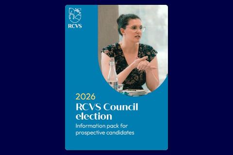 Front cover of the 2026 RCVS Council election candidate information pack 