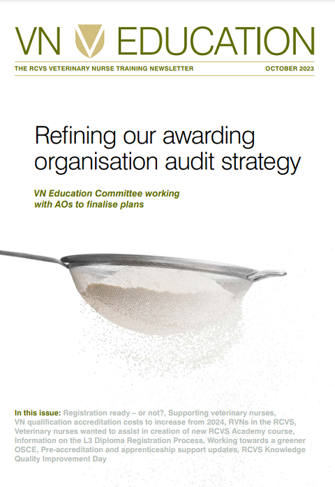 Front cover of RCVS Refining our awarding organisation audit strategy