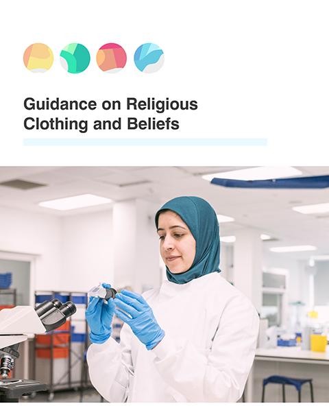 Front cover of the Guidance on Religious Clothing and Beliefs document 