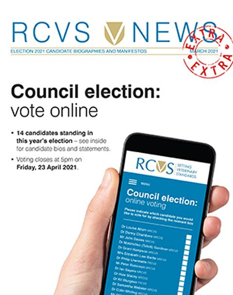 Cover of the RCVS Council 2021 Election Candidate Booklet