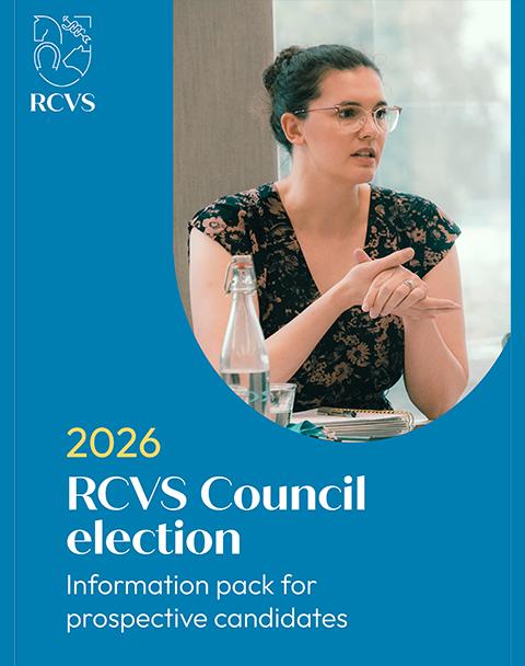 Front cover of the RCVS Council 2026 election candidate information pack 