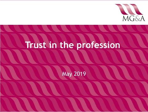 Cover of Trust in the Profession Survey - 2019