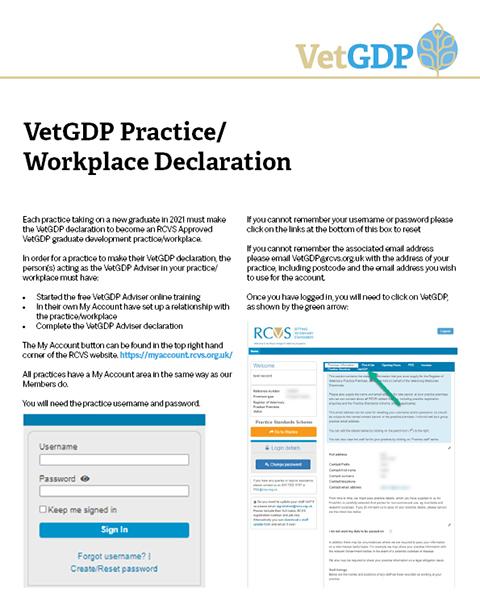 VetGDP Practice Workplace Declaration Guide