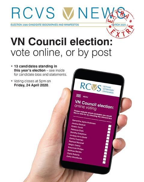 RCVS Veterinary Nurses Council 2020 election candidate information booklet