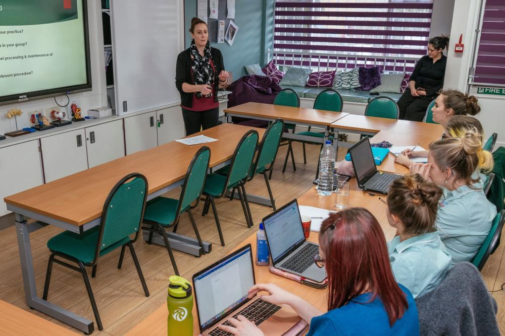 Student nurses attending a lecture 