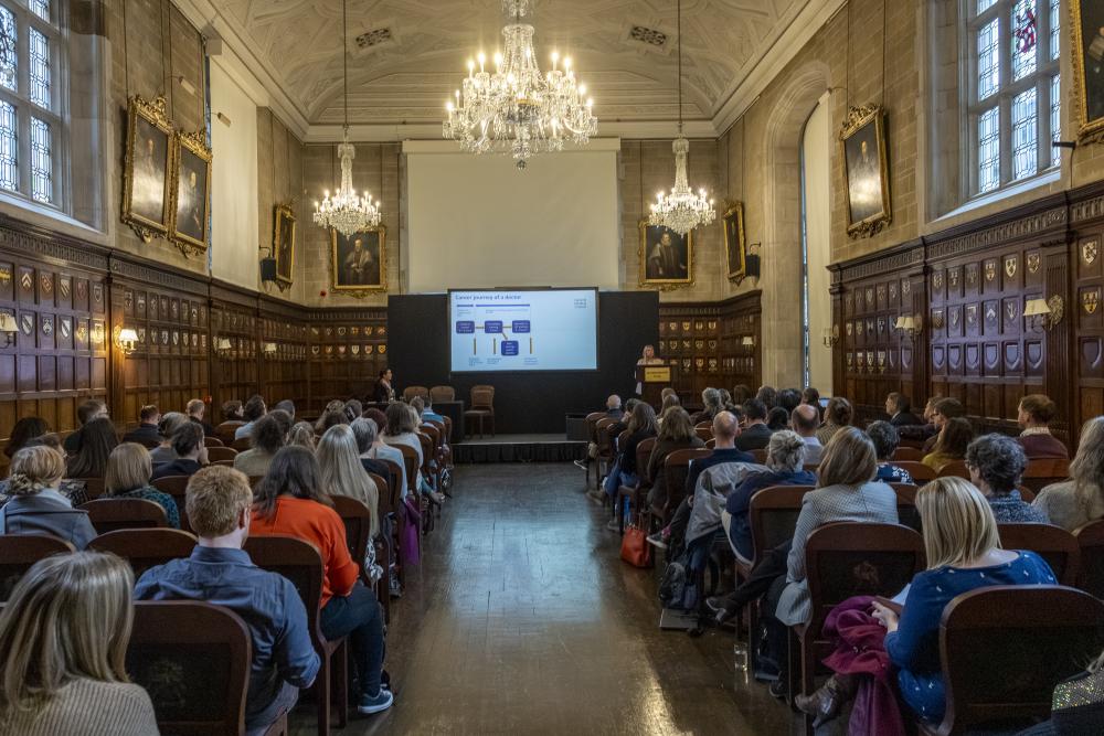 Delegates sitting in the main hall of the PGVE event 