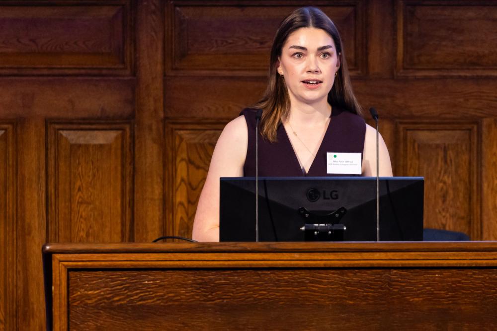 A competitor in the Fellows of the Future competition 